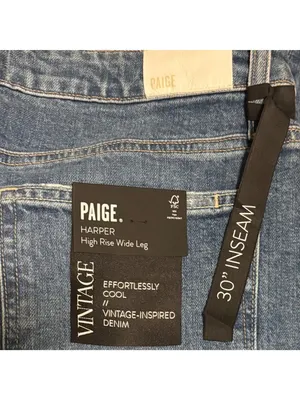 Paige Harper High Rise Wide Leg Jeans Size 30 Familia Wash thumbnail 5