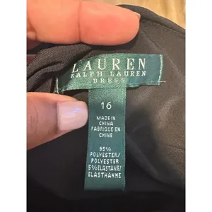 Lauren Ralph Lauren‎ One Shoulder Little Black Dress Semi Formal SIZE 16 thumbnail 3