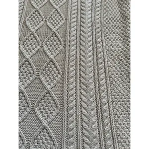 LL Bean Women's‎ Sweater Large Signature Cotton Fisherman Cable Knit Beige Cream thumbnail 5