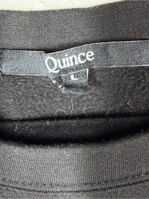 Quince Black Supersoft Fleece Crewneck Sweatshirt thumbnail 3