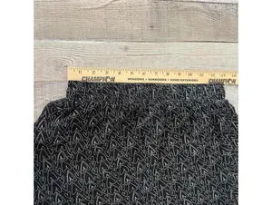LOFT Women's XS Black Heart Print Tiered Ruffle Skirt thumbnail 8