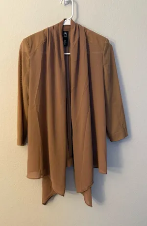 Lightweight Brown Draped Open thumbnail 1