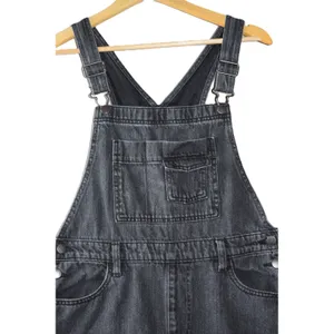 Universal Thread Denim Overalls Womens 6 Black Excellent Straight Leg Utility thumbnail 2