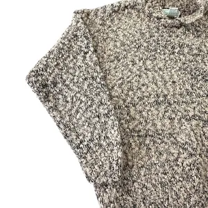Vintage Shenanigans Marled Knit Popcorn Sweater Mock Neck Tan Black‎ Indie Boho thumbnail 6