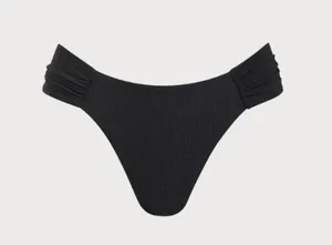 Berlook Black Ribbed Ruched Bikini Bottom ONLY 67 Size L thumbnail 5