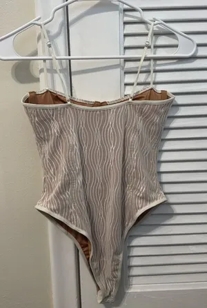 White Fox Boutique Bodysuit Mesh White  thumbnail 2