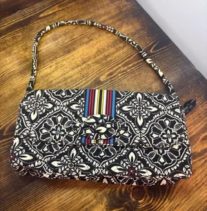 Vera Bradley black and white handbag thumbnail 1