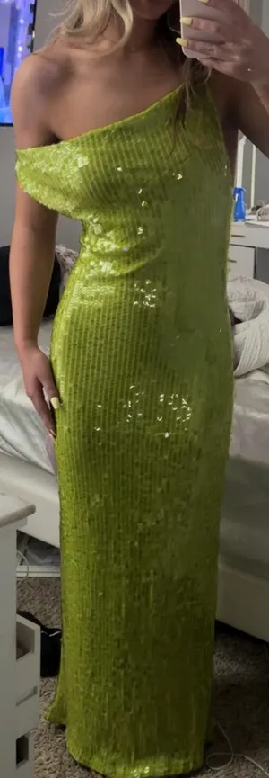 Green sequin maxi SHEIN dress thumbnail 1