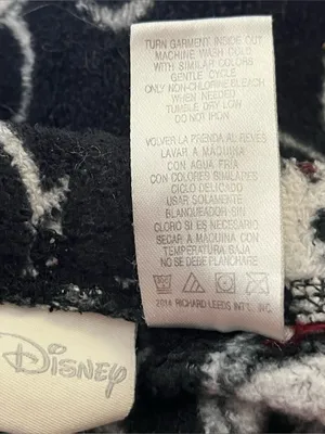 Disney Micky Mouse Minnie Cropped Pajama Pants Fleece Lounge Sleepwear Black M thumbnail 2