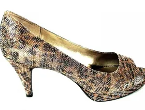 Bandolino Mylah copper shimmer cheetah print pumps thumbnail 1