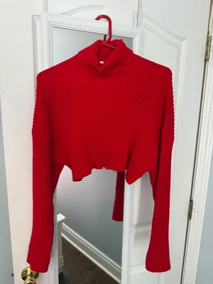 Cropped Red Sweater thumbnail 2