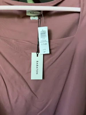 Babaton Top Aritzia Crop Long Sleeve Pink thumbnail 2