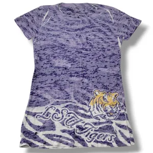 LSU Tigers Top Size Small By Blue 84 Louisiana State University Burnout Baby Tee thumbnail 1