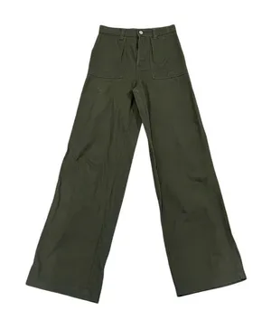 H&M Divided Women's Wide-Leg Trousers Green Size 0 Casual Pants thumbnail 1