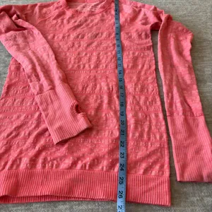 Lululemon Rest Less Pullover Heather Electric Coral Long Sleeve‎ Size 4 thumbnail 8