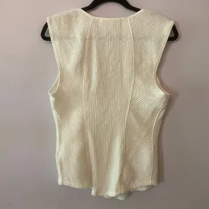 We The Free Boss Babe White Ribbed Sleeveless Tank Boho Layering Women's size XL thumbnail 6