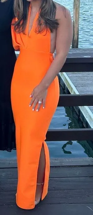 Neon Orange Dress thumbnail 2
