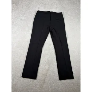 veronica beard black slim leg cropped pants size 8 back seam‎ thumbnail 8
