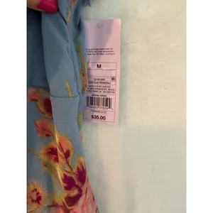 Wild Fable Slate Blue Floral‎ Ruffle Maxi Dress Womens Medium NWT thumbnail 3
