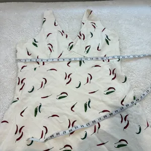 Abercrombie & Fitch Womens XL Linen VNeck Mini Jalapeño Dress Summer Tomato Soft thumbnail 3