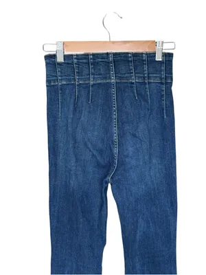 Free People - Jayde Flare Jeans Night Sky Retro High Rise Denim Sz 27 thumbnail 6