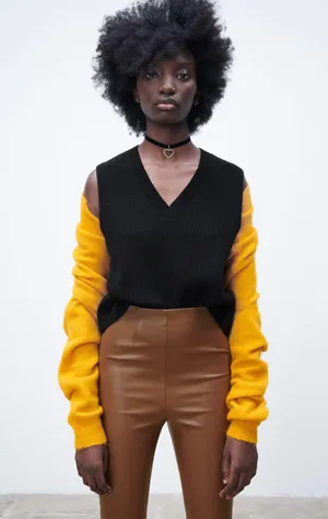 nwt high waisted faux leather leggings pants thumbnail 8