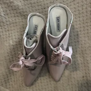 8.5 Cape Robbin light pink grey stiletto slip on boots thumbnail 2