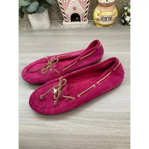 Coach Antonia Moccasin Pink Suede Slippers thumbnail 9