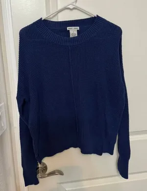 Sweet Romeo Women's Navy Blue Sweater thumbnail 1