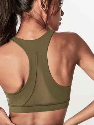 Lululemon Invigorate Bra in Olive Green thumbnail 1