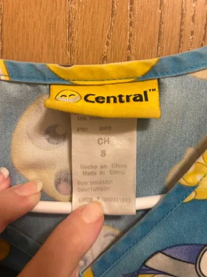 Smiley face scrub shirt Blue thumbnail 3