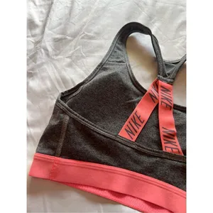 Nike Dri-Fit Grey And Pink Sports Bra Woman’s Size Small thumbnail 8