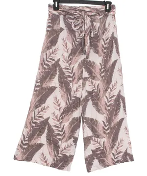 Free People Pants Wide Leg High Rise Harem Cottage Boho Culotte Tropical‎ Small thumbnail 1