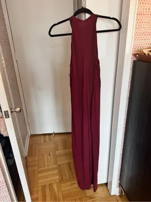 Venus Drape Maxi Dress in Burgundy Medium wedding guest bridesmaid thumbnail 6