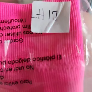 Womens Ribbed Crop Top Size L Neon Pink Scoop‎ Neck Ribbed Knit Athletic Casual thumbnail 6