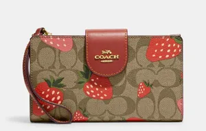 Coach Wild Strawberry Print Tech Wallet thumbnail 5