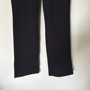 Mango Black Straight Leg Trousers Small High Waist‎ Slit Hem Work Pants thumbnail 3
