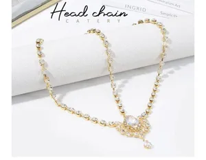 NEW Head Chain Jewelry Crystal Hair Chains Boho Headpiece thumbnail 3