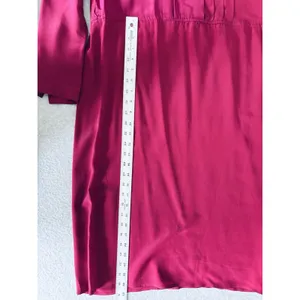 Vintage Maggy London by Jeannene Booher 100% Silk Dress 12‎ Magenta Pink Classic thumbnail 10