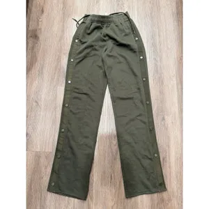 Aloha Island Alo‎ Courtside Tearaway Pants Size XS Snap Side Athletic Olive Green thumbnail 2