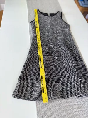 J. Crew Black and White Tweed Fit and Flare Mini Dress Size 4 thumbnail 7