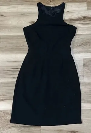 J Crew Cocktail Tank Racerback Lined Little Black Dress Women’s 00 thumbnail 1