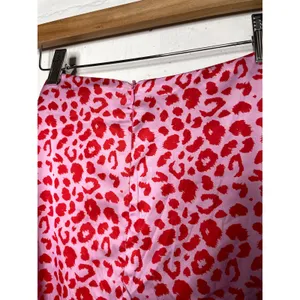NEW Princess Polly Quinny Mini Skirt Pink Red Cheetah Mini Skirt US 0 thumbnail 4