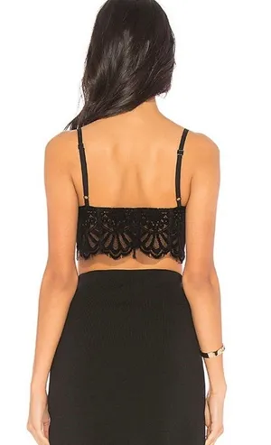 Black Lace Crop Top thumbnail 2