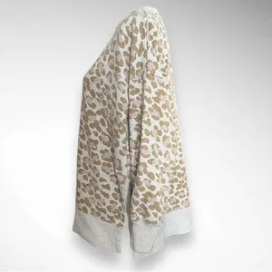AERIE Women's Oversized Leopard Print Crewneck Sweatshirt Medium |‎ EUC thumbnail 4