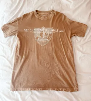 American Eagle Brown Oversized Olympics Graphic Tee Size XXS thumbnail 1