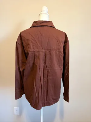 NWT Pistola Jessa oversized Utility jacket in Spice brown full zip Size medium thumbnail 8