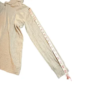 Lauren Ralph Lauren Womens Oatmeal Beige Cotton Turtleneck Crest Logo Top S VTG thumbnail 2
