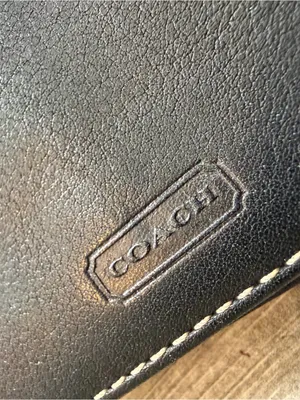 Y2K Coach Wallet Black Leather Soho Hampton Trifold Large Buckle thumbnail 5