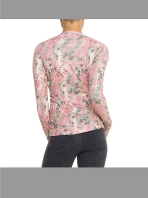 Kari Traa Fryd Base Layer Top - UPF 40+, Long Sleeve lotus pink floral size M thumbnail 2